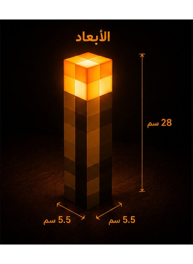 ماين كرافت إضاءة LED على شكل شعلة ماينكرافت تعمل عبر USB – متوفرة بـ 4 ألوان - Image 3