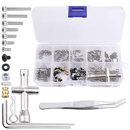 GoHobby 272pcs RC Screw Kit M14 Screws Hardware Fasteners Repair Tools for Axial SCX24 124 Scale RC Crawler Accessories - Image 1