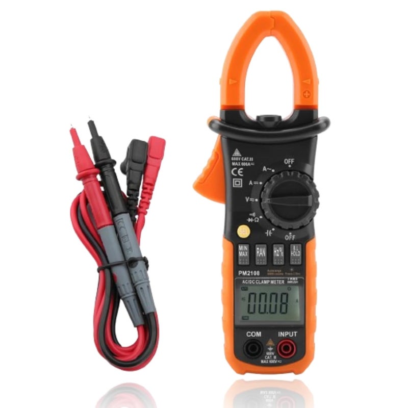 PM2108 مقياس الملقط الرقمي لاختبار التيار المتردد والتيار المستمر والفولتية، الملتيمتر المحمول - Image 1