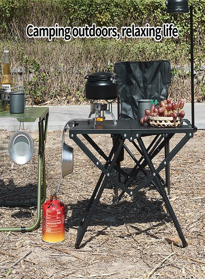 WMBOOX Portable Folding Camping Table with Storage Bag, Outdoor Picnic Table，Perfect for Fishing, Hiking, BBQ and Camp - Image 2