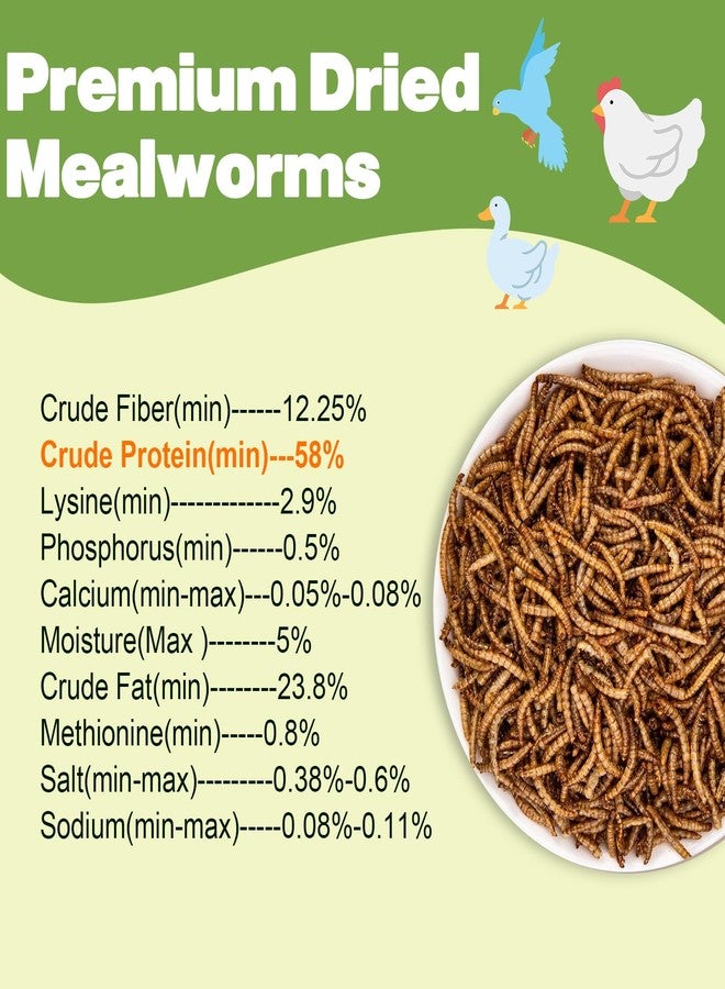 LIWII 5LB Dried Mealworms for Chickens, Laying Hens, Ducks & Wild Birds - Image 2