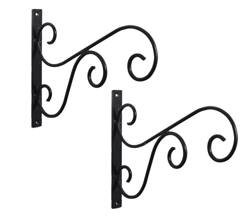 CRAFTCASTLE Metal Plant Hanger Wall Hanging Plant Hook for Bird Feeders Planters Lanterns Wind Chimes Hanging Baskets Ornaments String Lights Indoor Outdoor Balcony etc. (2, Design B Big) - Image 1