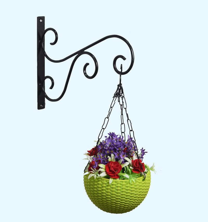 CRAFTCASTLE Metal Plant Hanger Wall Hanging Plant Hook for Bird Feeders Planters Lanterns Wind Chimes Hanging Baskets Ornaments String Lights Indoor Outdoor Balcony etc. (2, Design B Big) - Image 4