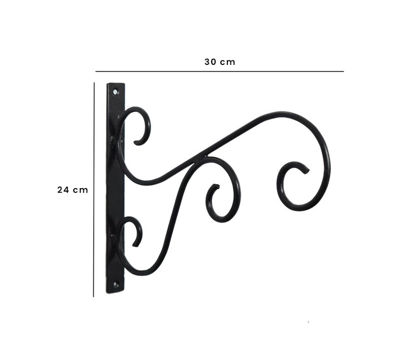 CRAFTCASTLE Metal Plant Hanger Wall Hanging Plant Hook for Bird Feeders Planters Lanterns Wind Chimes Hanging Baskets Ornaments String Lights Indoor Outdoor Balcony etc. (2, Design B Big) - Image 5