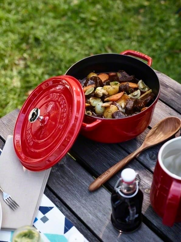 STAUB 40509-840-0 Cocotte Round 26cm Cherry - Image 4