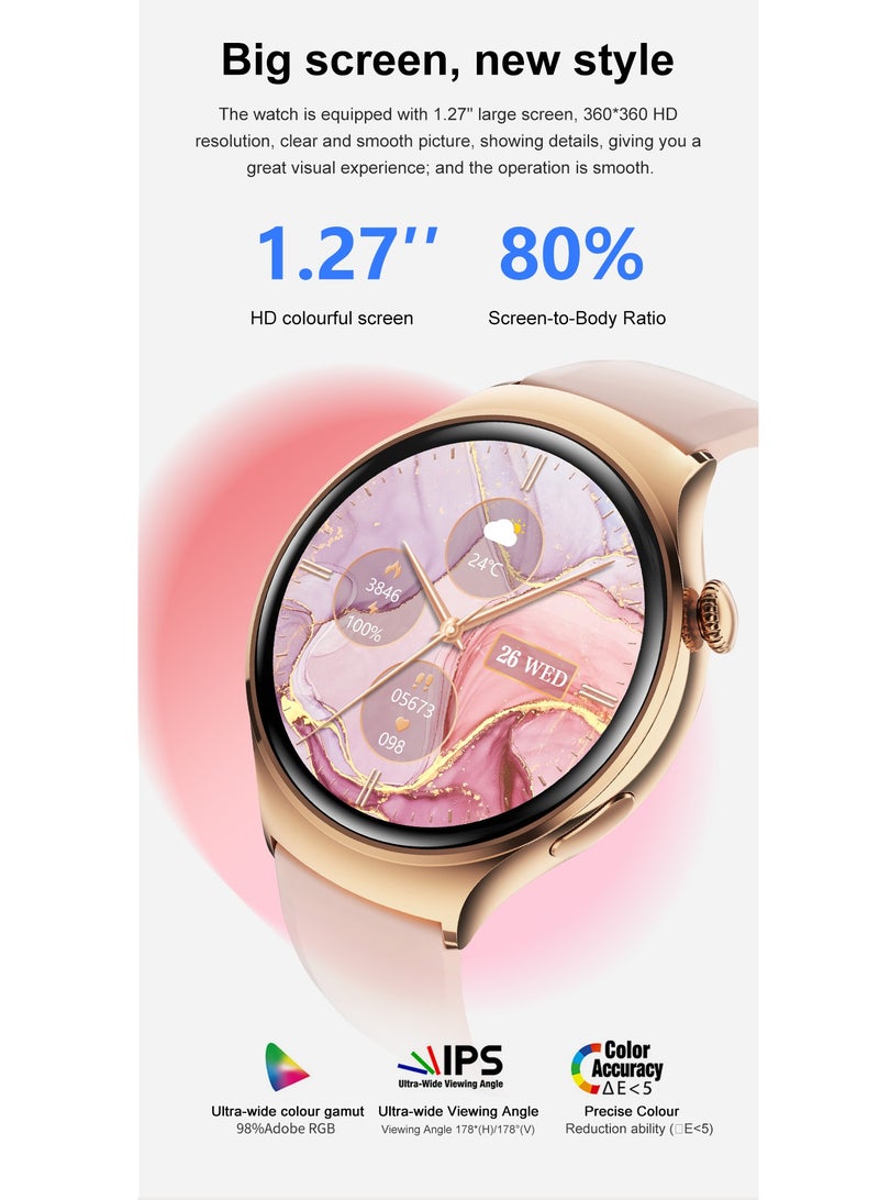 GULFLINK High Quality M11 Smart Watch 1.27 Inch HD Screen 100+ Sports Modes All Day Heart Rate Monitoring Smartwatch For Women- Silver - Image 2