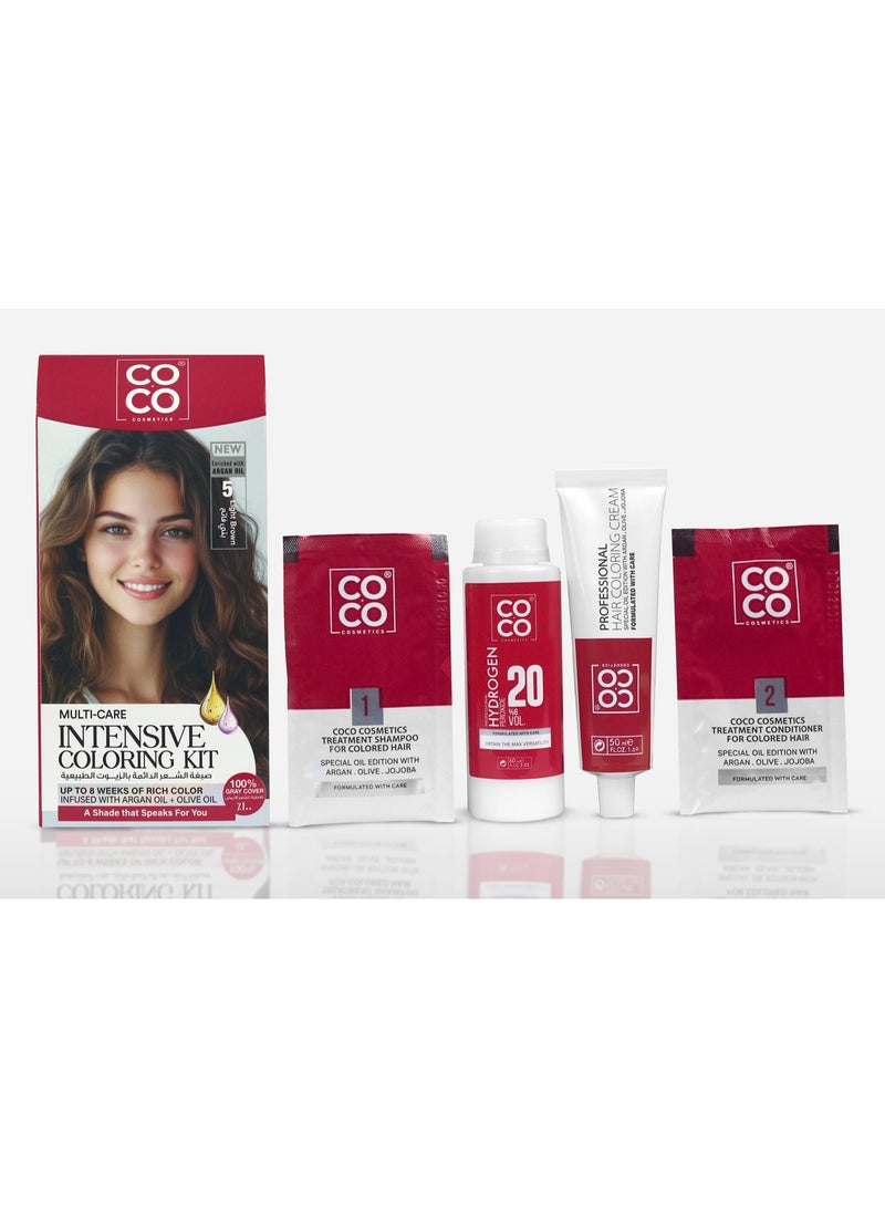 Multi Care Intensive Coloring Kit - 5 Light Brown
