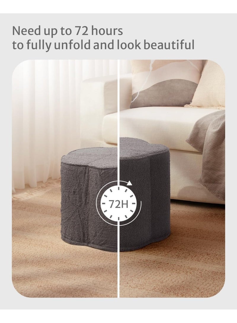 YOUWE7 Pouf Ottoman, Comfy Floral Ottoman for Living Room, Bedroom, Kids Room, Charm Floor Pouf for Home Decor, Full Foam Filling Foot Rest for Couch - Image 2