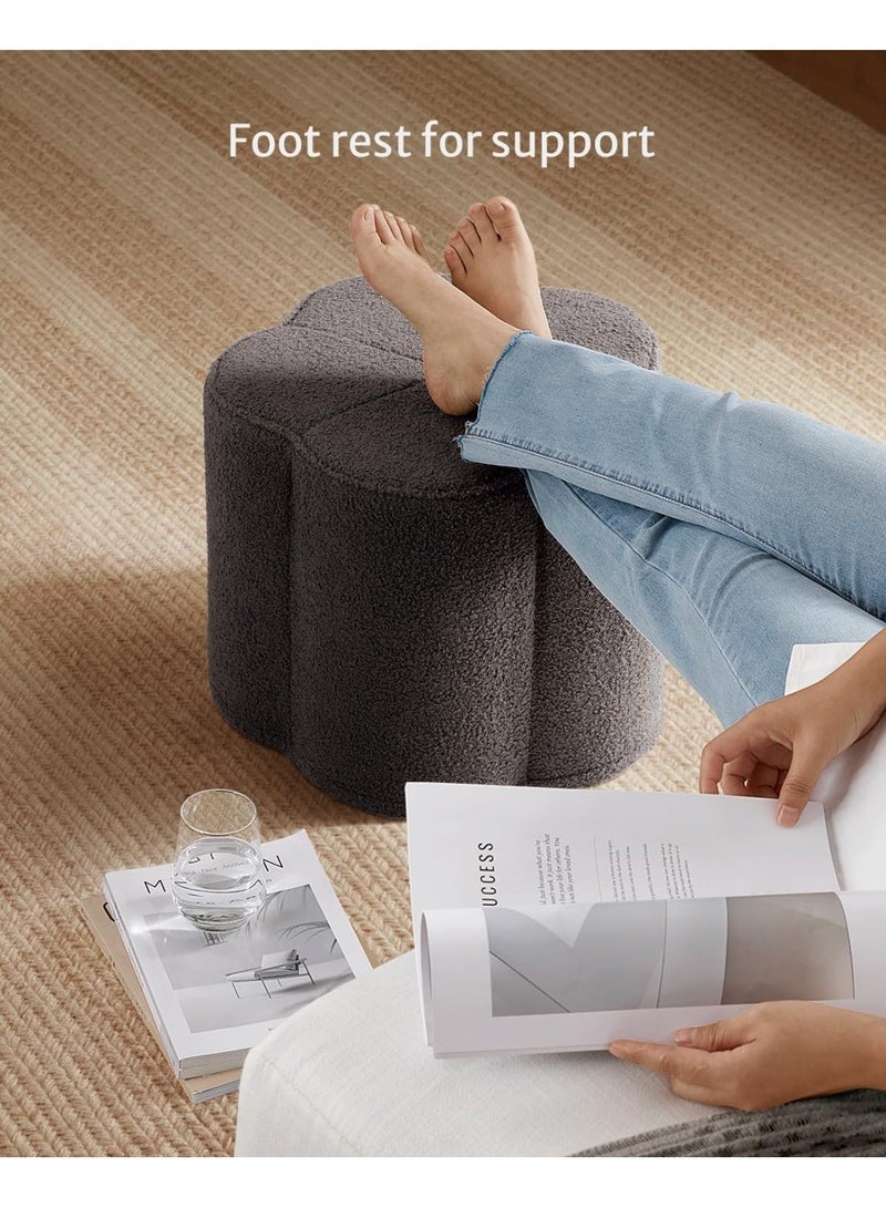 YOUWE7 Pouf Ottoman, Comfy Floral Ottoman for Living Room, Bedroom, Kids Room, Charm Floor Pouf for Home Decor, Full Foam Filling Foot Rest for Couch - Image 5