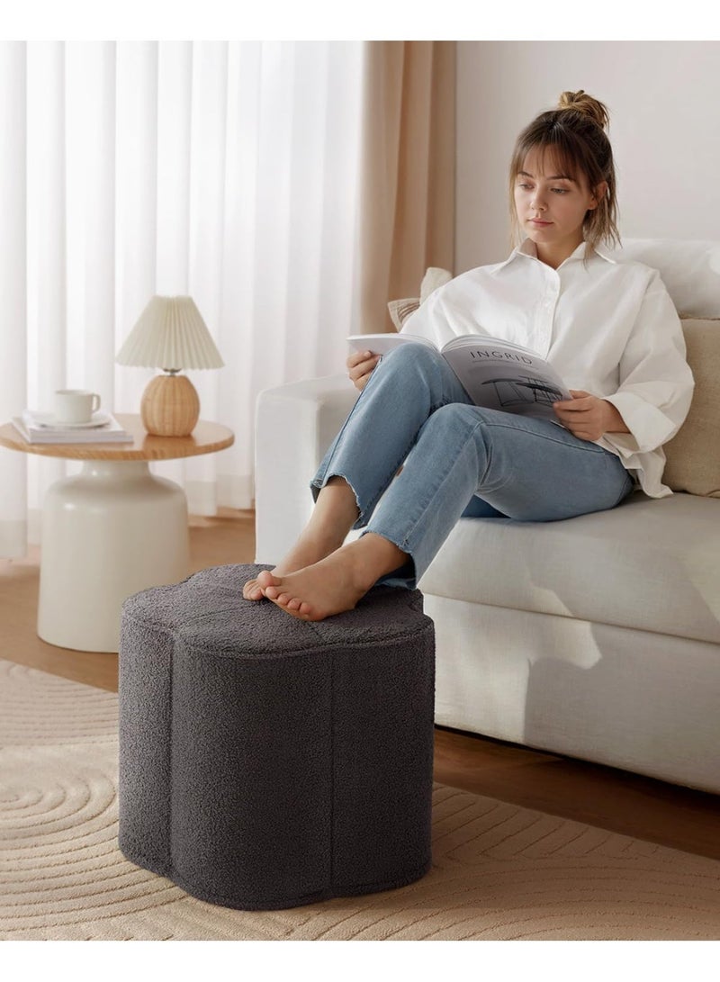 YOUWE7 Pouf Ottoman, Comfy Floral Ottoman for Living Room, Bedroom, Kids Room, Charm Floor Pouf for Home Decor, Full Foam Filling Foot Rest for Couch - Image 4