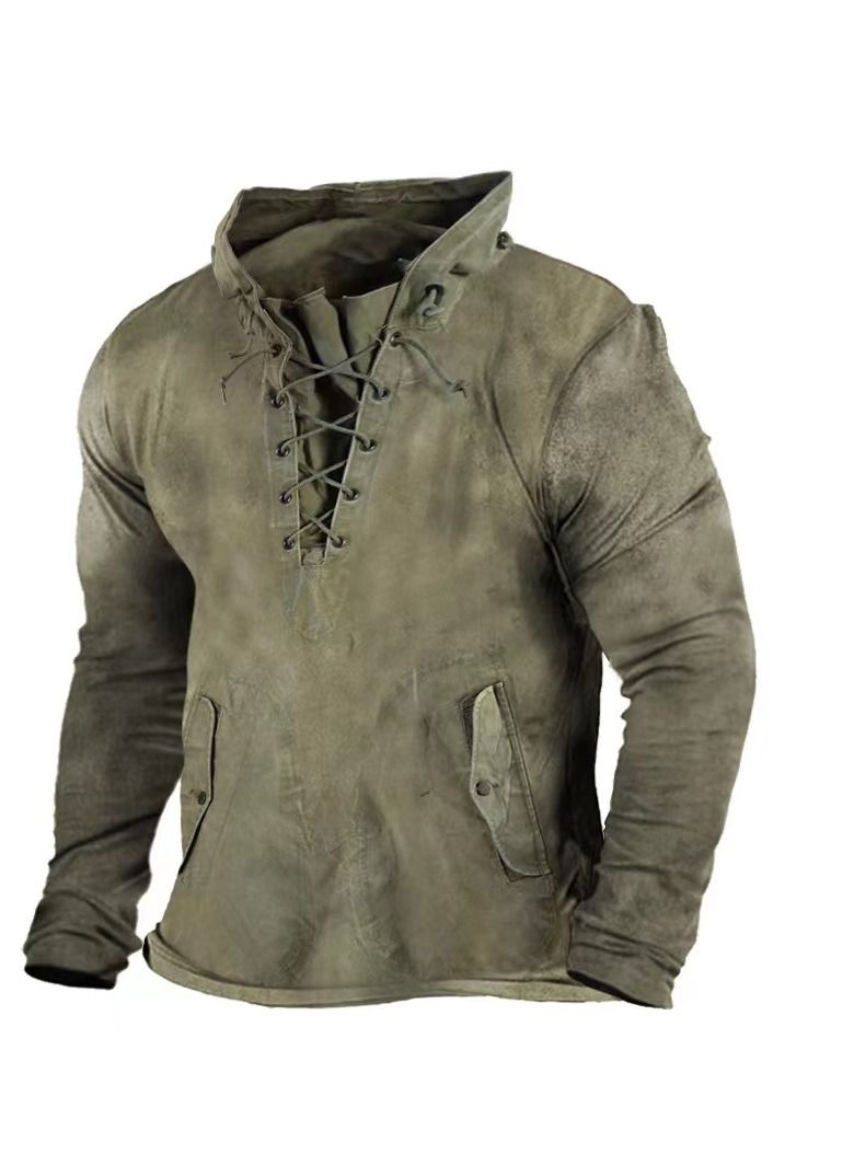 Loquat Tactical Men's Stand-up Collar Spring/Fall Outdoor Warm Breathable Sweatshirt