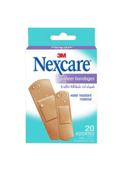 Nexcare ضمادات شفافة من 3M بمقاسات متنوعة - 20 قطعة  - Image 1