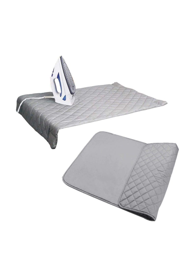 Houseables Houseables ironing blanket magnetic mat laundry pad 31.6"x17.6" gray quilted washer dryer heat resistant pad iron board alternative cover - Image 1