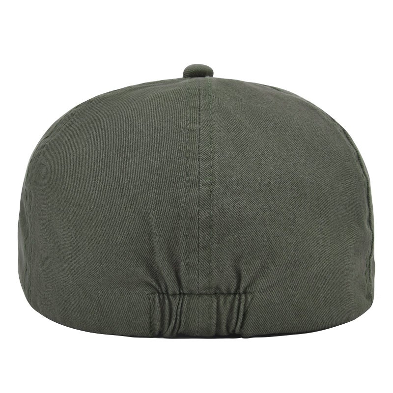VOBOOM Cotton Washing Flat Cap Cabbie Hat Gatsby Ivy Irish Hunting Newsboy (Army Green) - Image 4
