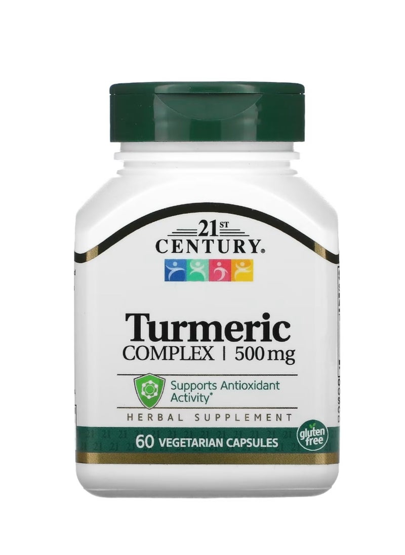 21st CENTURY Turmeric Complex 500 Mg 60 Veggie Capsules  - Image 1