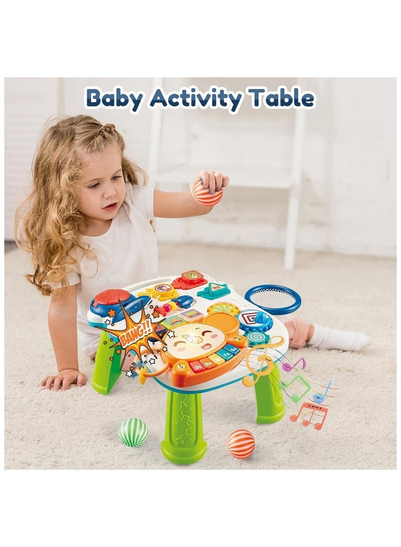 Baby Walker 5 in 1, Sit-to-Stand Learning Walker, Assemble as Scooter/Balance Bike/Push Walker/Activity Table/Detachable Panel,Push Walkers Toys with Music for Toddlers Infant Boys Girls - Image 4