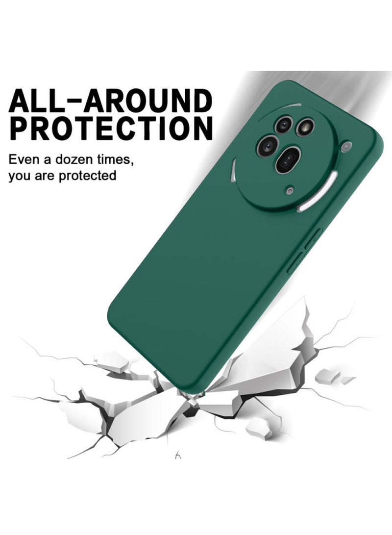 Wtech Nothing Phone (3a) Pro 5G 2025 Premium Soft Liquid Silicone Case Cover (MCRPSN) - Dark Green - Image 3