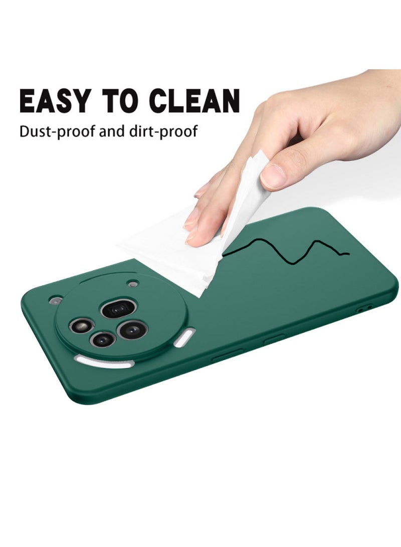 Wtech Nothing Phone (3a) Pro 5G 2025 Premium Soft Liquid Silicone Case Cover (MCRPSN) - Dark Green - Image 5