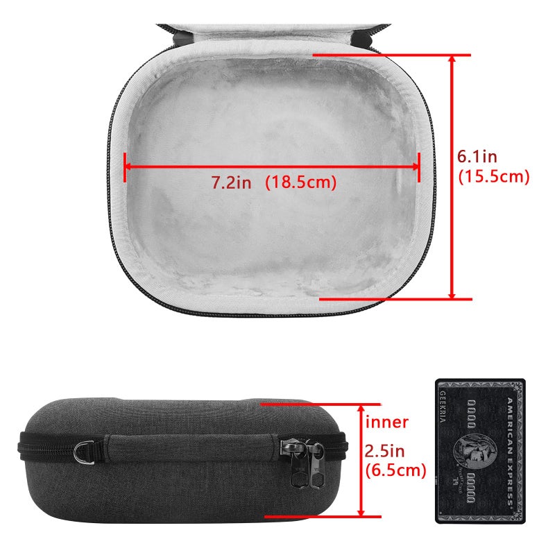 Geekria Geekria Shield Headphones Case Compatible with Bose QC Ultra, QC 45 II, QC 35 II Gaming Headset, QC 25, Replacement Hard Shell Travel Carrying Bag with Cable Storage (Dark Grey)  - Image 4