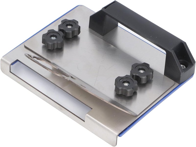 Wisoqu 45 Degree Angle Grinder Stand Clamp, Tile Chamfer Tool with 45° Cutting Angle, Adjustable Bracket for 100 Type Angle Grinder, Stainless Steel, Plastic Material - Image 1