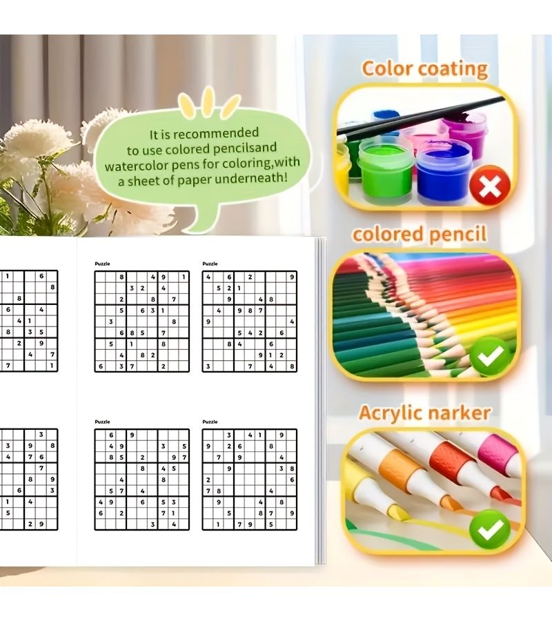 Sudoku Puzzles For Adults Medium To Very Hard Sudoku Puzzles For Relaxation Stress Relief And Brain Training Q031 - Image 5