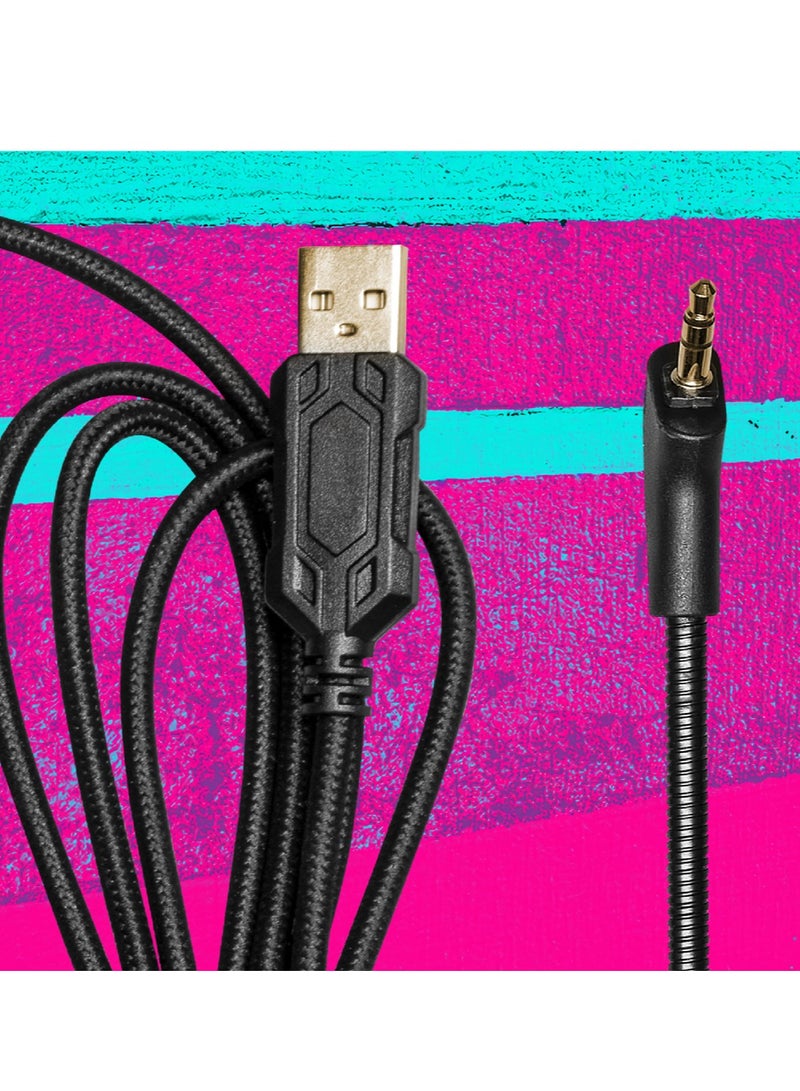 كولر ماستر سماعة الألعاب ذات الصوت المحيطي الافتراضي CH331 RGB USB 7.1 – ميكروفون مانع للضوضاء قابل للفصل – راحة ممتازة – كابل مجدول خالٍ من التشابك – وسادات أذن مريحة ثلاثية الأبعاد - Image 4