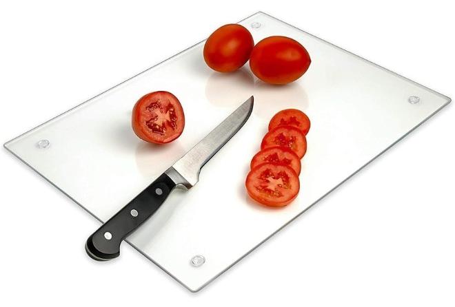 Happy Home Tempered Glass Cutting Board – Transparent, Scratch-Resistant, Heat-Resistant, and Break-Resistant – Dishwasher Safe – 40×30 cm - Image 1