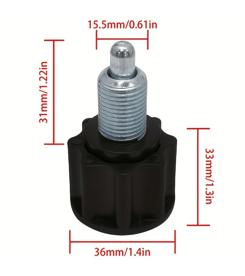 3Pcs Indoor Cycling Machine Lock Mechanism M16 Spring Handle Knob Set - Image 3