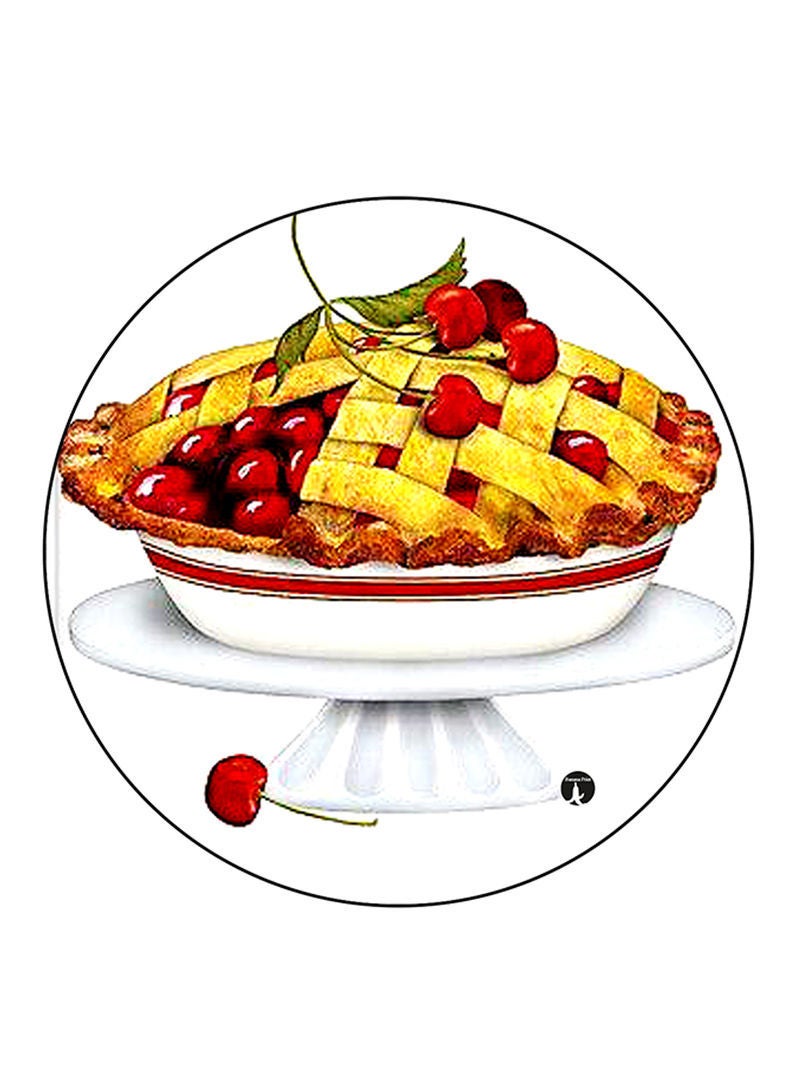 RKN Pie Printed Mouse Pad  Round  Multicolour