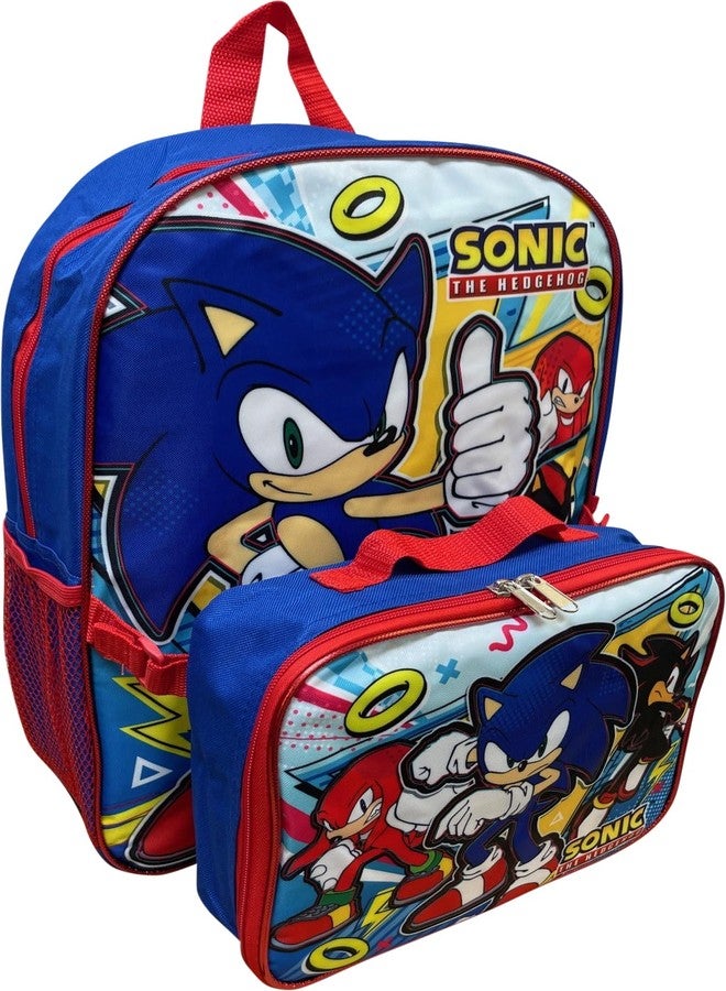 روز حقيبة ظهر من Ruz Sonic The Hedgehog مقاس 16 بوصة مع صندوق غداء قابل للفصل (Sonic II) - Image 2
