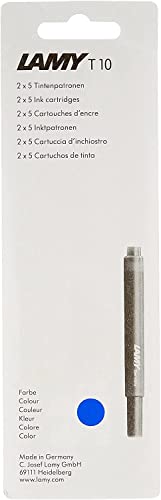 Lamy 1220536 T 10 Ink Cartridges Blue Pack of 10 - Image 3