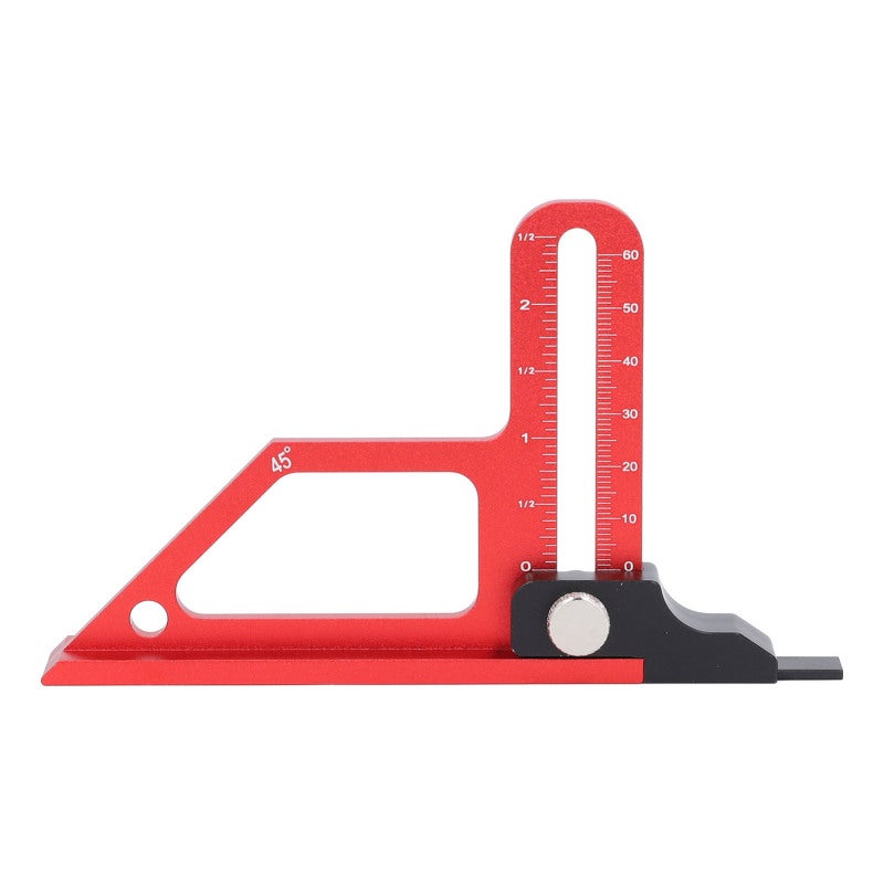 Table Saw Depth Gauge 0-60Mm Aluminum Alloy Dual Scale - High Accuracy 45-Degree Measurement Woodworking Measuring Tool for Precision Woodworking & Heavy Duty Cutting Tasks - Image 1