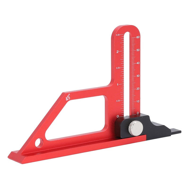 Table Saw Depth Gauge 0-60Mm Aluminum Alloy Dual Scale - High Accuracy 45-Degree Measurement Woodworking Measuring Tool for Precision Woodworking & Heavy Duty Cutting Tasks - Image 5