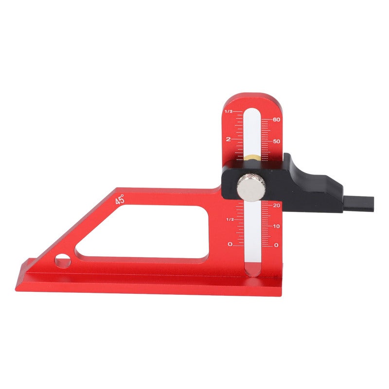 Table Saw Depth Gauge 0-60Mm Aluminum Alloy Dual Scale - High Accuracy 45-Degree Measurement Woodworking Measuring Tool for Precision Woodworking & Heavy Duty Cutting Tasks - Image 3