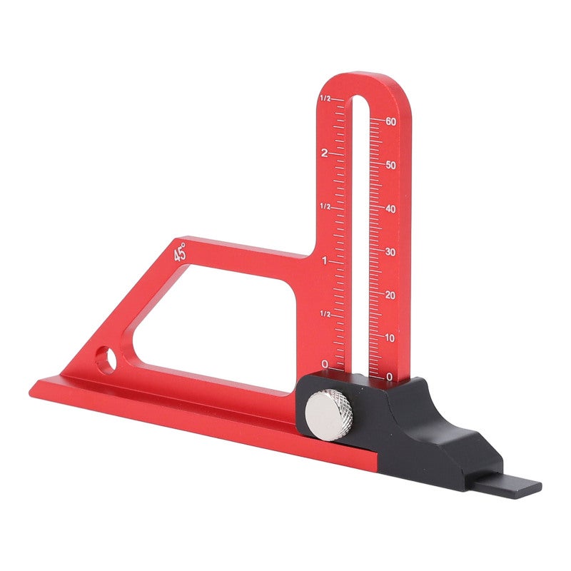 Table Saw Depth Gauge 0-60Mm Aluminum Alloy Dual Scale - High Accuracy 45-Degree Measurement Woodworking Measuring Tool for Precision Woodworking & Heavy Duty Cutting Tasks - Image 4