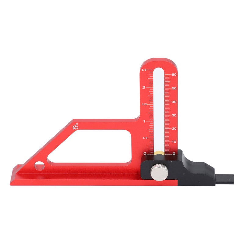 Table Saw Depth Gauge 0-60Mm Aluminum Alloy Dual Scale - High Accuracy 45-Degree Measurement Woodworking Measuring Tool for Precision Woodworking & Heavy Duty Cutting Tasks - Image 2