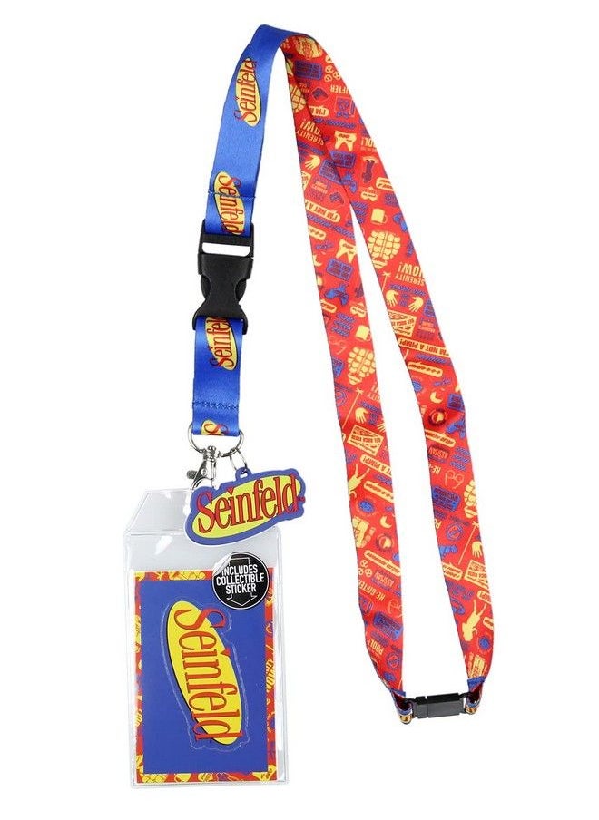 Bioworld - Seinfeld Tv Show Id Badge Holder Lanyard And Rubber Charm W Collectible Sticker - Image 1