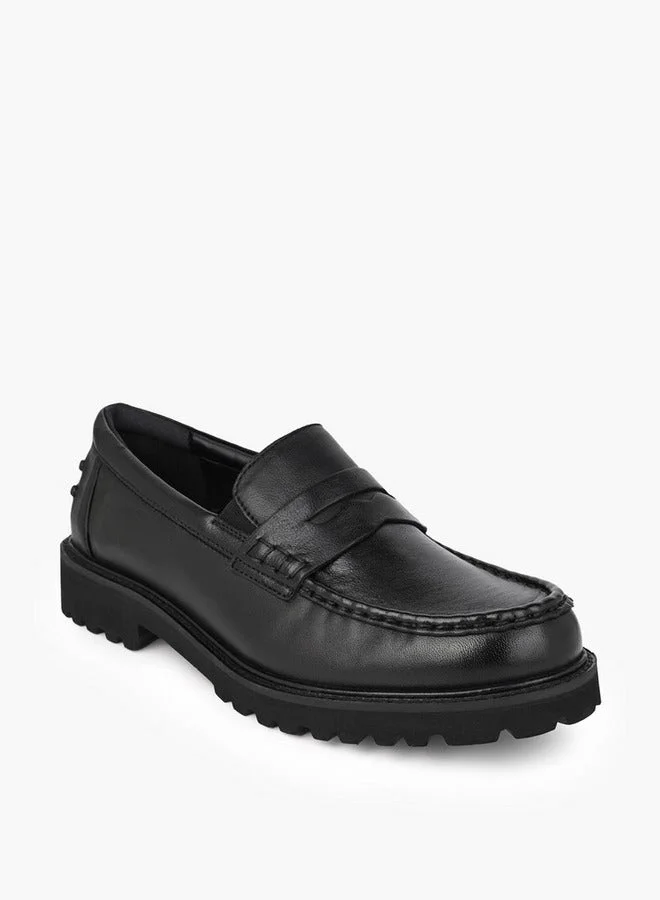 DUCHINI Women Leather Slip-On Loafers