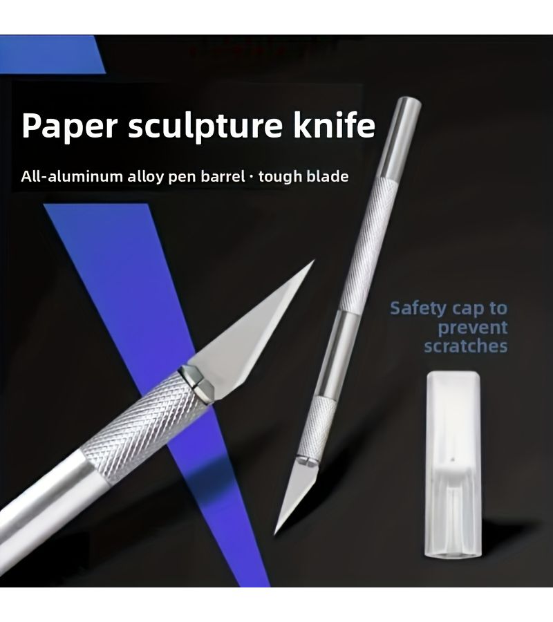 107 Piece Metal Carving Knife Set With Blades and Storage Box - Image 4