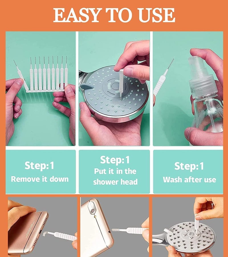 Wisik enterprise Shower Cleaning Brush use for Home, Bathroom, wash Basin Nozzle Small Hole Cleaner Nylon Nozzle Multifunctional Small Cleaning Brush (10 pcs in 1 Set) - Image 4