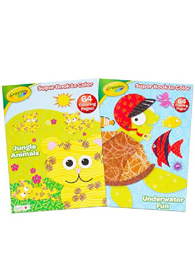 Crayola Coloring Books For Kids Toddlers Learning Set Bundle 13 Pc Animal Coloring Activity Books With Learning Crayons Jumbo And Stickers ( School Supplies) - Image 2