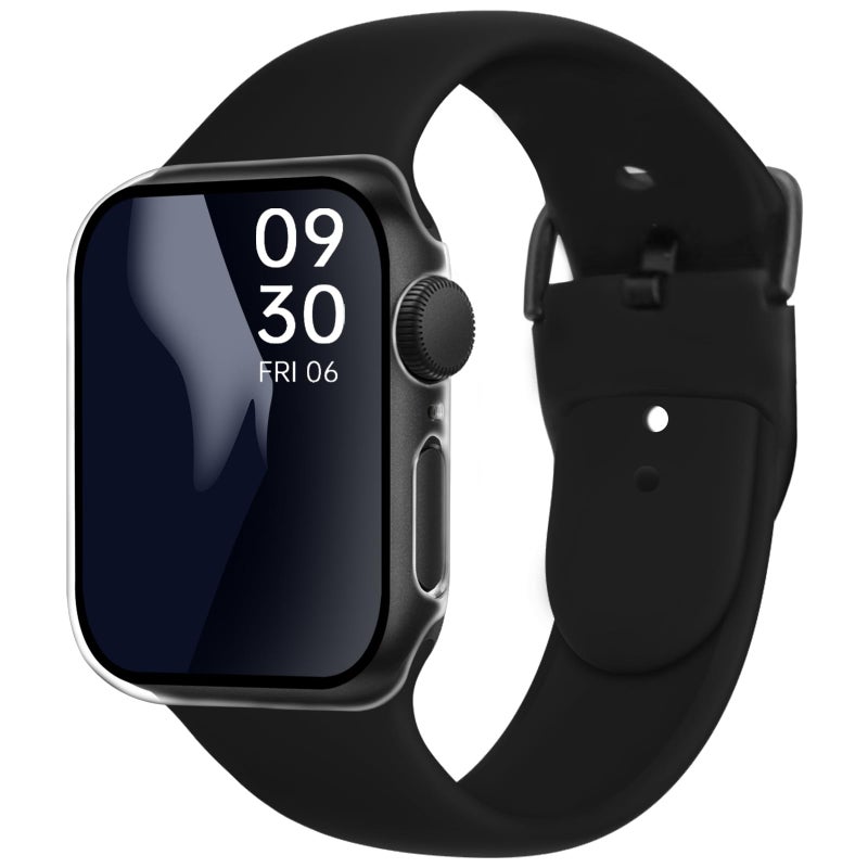 Smiling 2 Pack Sport Band and 2 Pack Case Built in Tempered Glass Screen Protector Compatible with Apple Watch SE 2023/Series 6 SE 5 4 40mm - Image 2