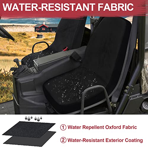 StarknightMT UTV Rhino Seat Covers Water-Resistant Seat Covers Compatible with Rhino 700 660 450 2004-2021 1680D Fabric Black - Image 4