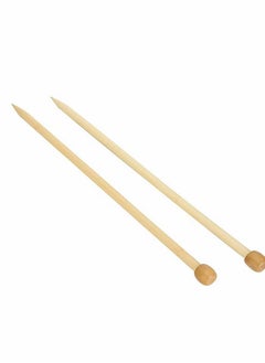Excefore Knitting Needles Portable Single Point Knitting Needles, Knitting Tools 2Pcs Sewing Sweater Needles Weaving Tool Wooden for Scarf DIY(12mm)  - Image 3