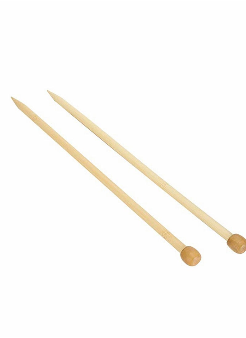 Excefore Knitting Needles Portable Single Point Knitting Needles, Knitting Tools 2Pcs Sewing Sweater Needles Weaving Tool Wooden for Scarf DIY(12mm)  - Image 3