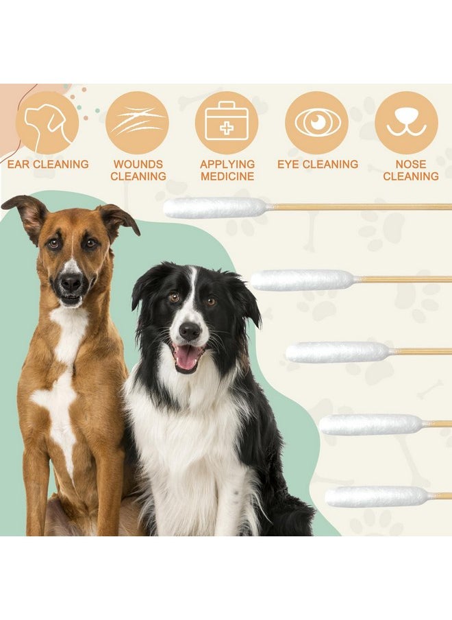 Garrelett - Garrelett 100 PCS Professional Dog Ear Cleaning Swabs - 6-inch Large Cotton Swabs, Gentle and Comfortable Bamboo Cotton Buds, Prevent Infections, Ideal Solution for Pet Ear Care (Long Tips) - Image 1