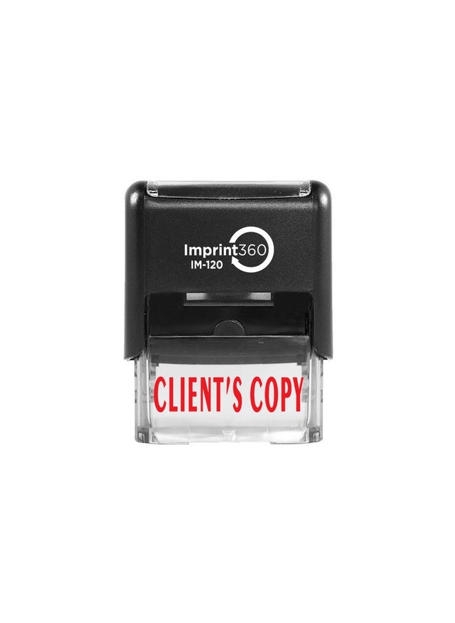 إمبرينت 360 As-Imp1001 - نسخة العميل S، ختم مطاطي عالي الجودة تجاريًا، حبر أحمر، مقاس طباعة 9/16 بوصة × 1-1/2 بوصة، محفور بالليزر للحصول على بصمات نظيفة ودقيقة  - Image 1
