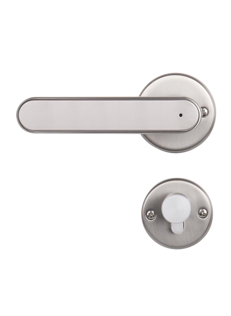 Lozan LOZAN Smart Electronic Door Lock  – 45mm Handle | Biometric Fingerprint, PIN Code, Bluetooth & Mechanical Key Access | Secure & Keyless Entry System | App Control & Fingerprint Unlock | Compatible with Wooden and Metal Doors | Elegant Silver Finish – 2-Year Warranty  - Image 3