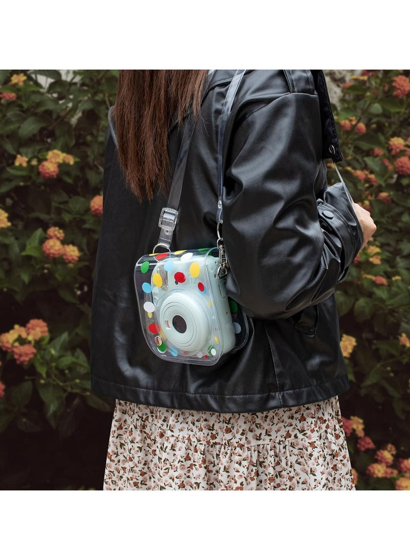 general Fuji Instax Mini 12 Case, Fujifilm Instax Mini 12 Instant Camera PVC Case with Adjustable Shoulder Strap - Image 3