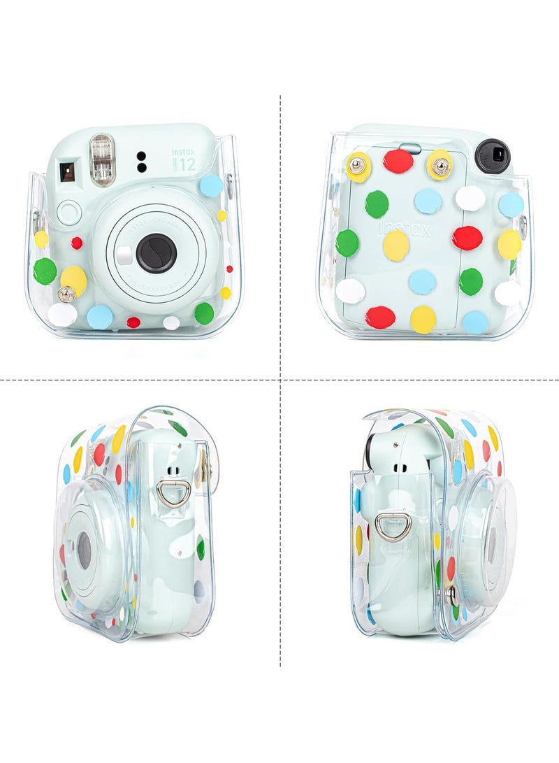 general Fuji Instax Mini 12 Case, Fujifilm Instax Mini 12 Instant Camera PVC Case with Adjustable Shoulder Strap - Image 4